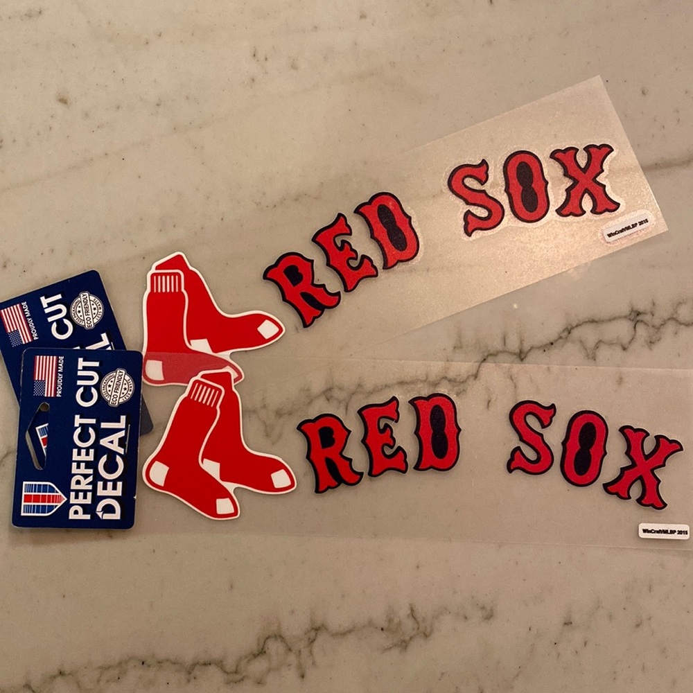 Set of 2 Boston Red Sox sticker decals